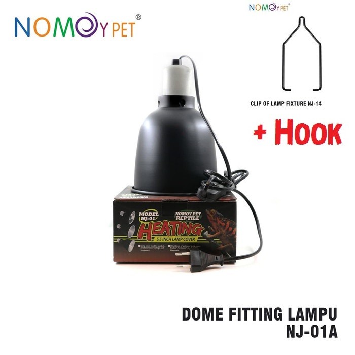 Light Dome 14 x 19.5cm Nomoy NJ-01 A Fitting Dome UVB Reptil BD Ular Sulcata Iguana