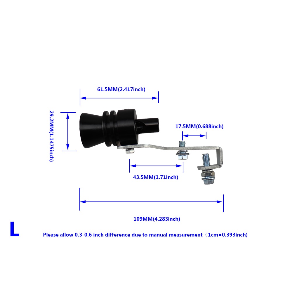 KKS OTOHEROES Penyiul Turbo Palsu Knalpot Mobil Whistler Exhaust Muffler Size L 29.2mm - TUR007 - B