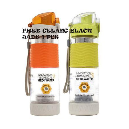 BOTOL KESEHATAN HYDROGEN WATER MEGA 6 FREE GELANG BLACK JADE