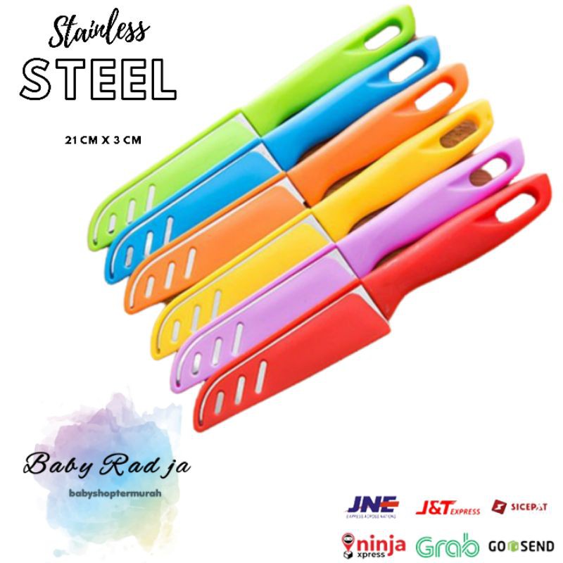 toko BabyRadja- 1 Pcs Pisau Buah Kecil WarnaWarni / Pisau Dapur/ pisau tajam pisau murah pisau keren