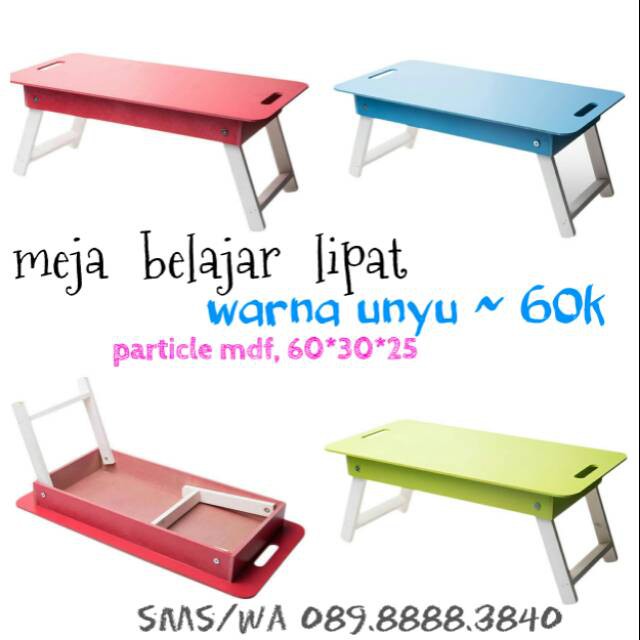 Meja Lipat / Meja Laptop / Meja Lesehan / Meja Belajar / Meja Ngaji