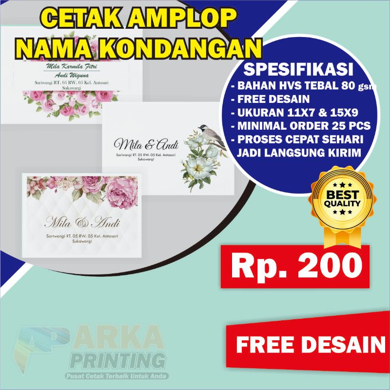 

AMPLOP CUSTOM / AMPLOP NAMA /AMPLOP KONDANGAN / AMPLOP CETAK