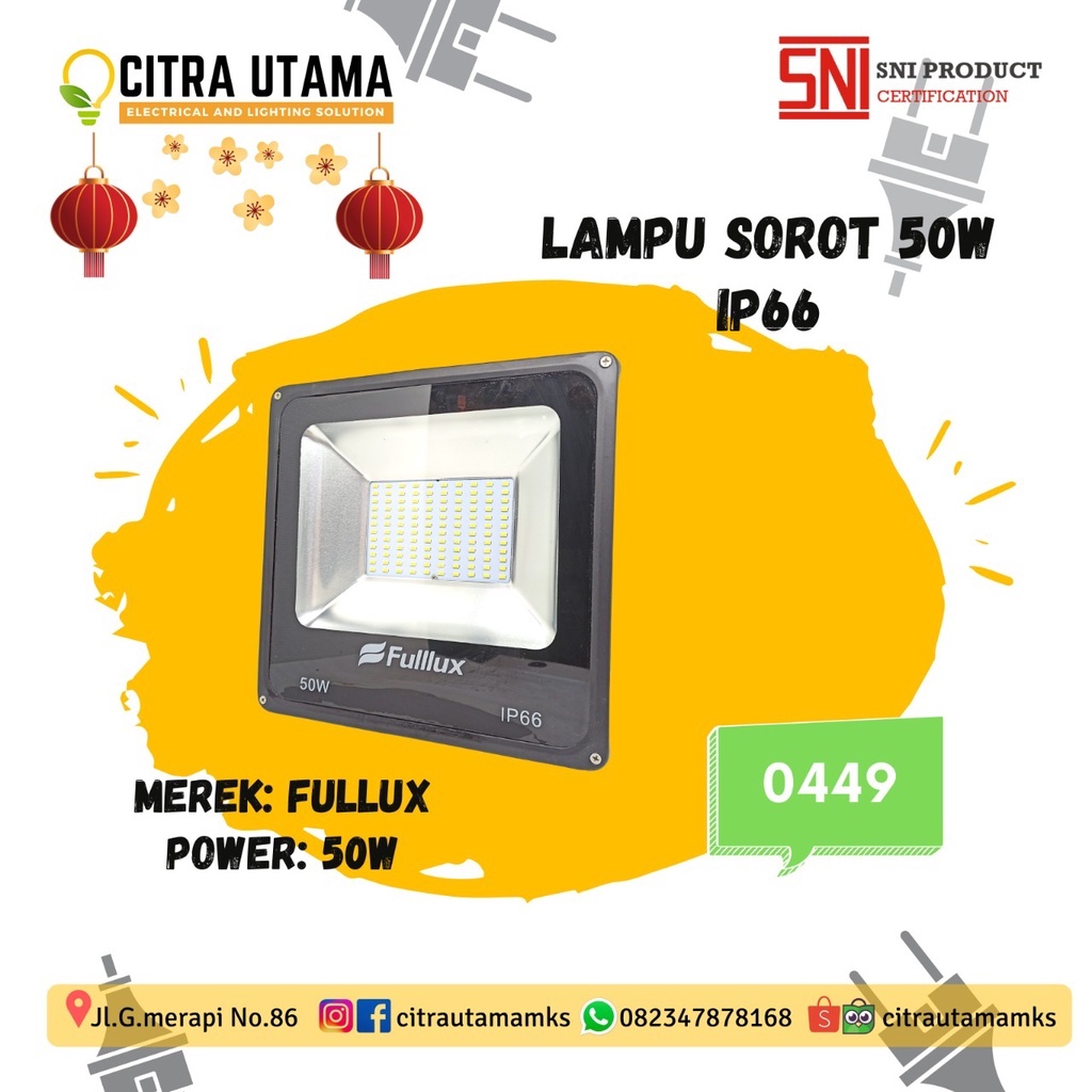 LAMPU SOROT 50W [W] IP66 DOS MERAH K0449