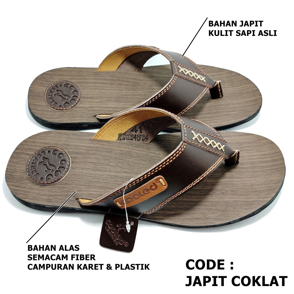 Sandal Jepit Kulit Pria Terbaik Original Cooled