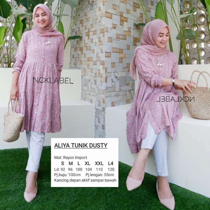 Nck Aliya Tunik mat Rayon Import atasan wanita
