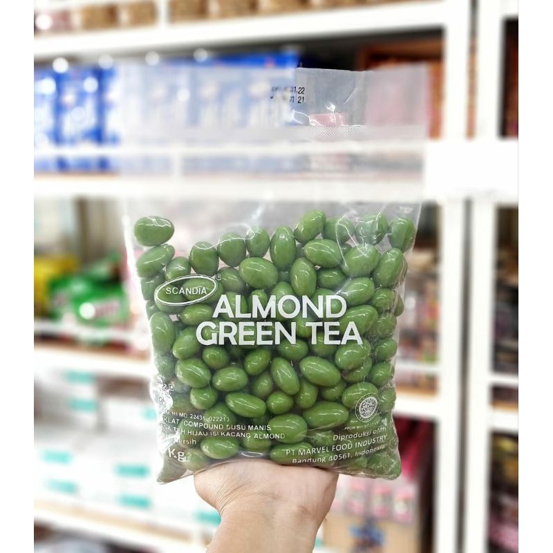 

Scandia Almond Green Tea Kemasan 1kg