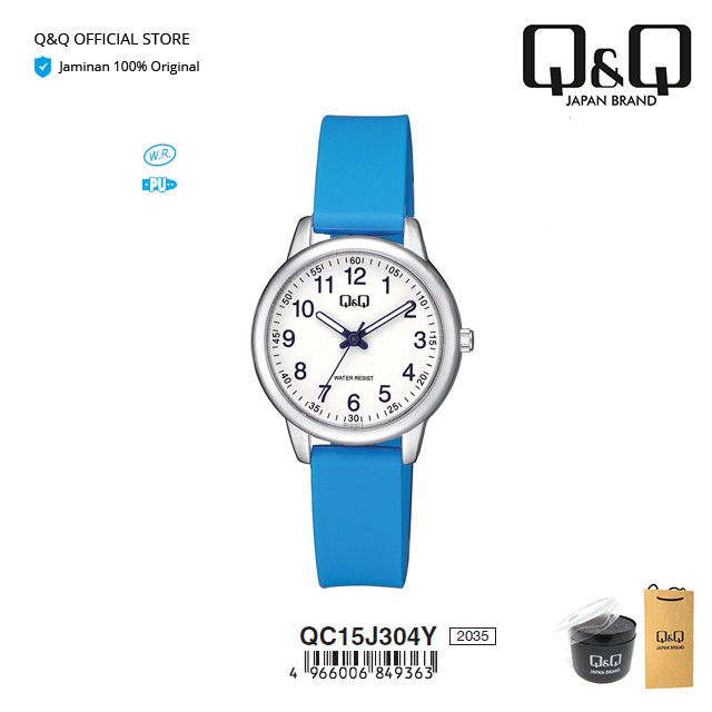 Jam Tangan Q&Q QnQ QQ Original Jam Tangan Anak Fashion Analog Rubber - QC15 QC15J Water Resist (N3G7