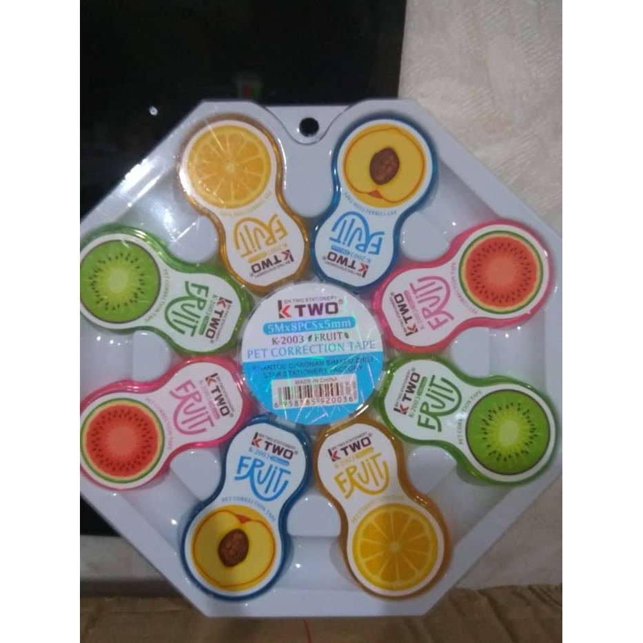 

Refill Tipex Tombow - Correction Tape - Tipex Kenko Correction Tape Bentuk Buah (Isi 8Pcs) Produk