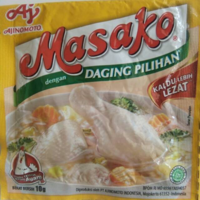 

Masako Ayam /Sapi sachet 10gr. 1 lembar 12 sch