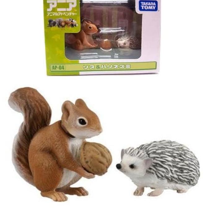 Ready Ap-04 Squirrel Hedgehog Takara Tomy Ania Hewan Tomica Animal Figure