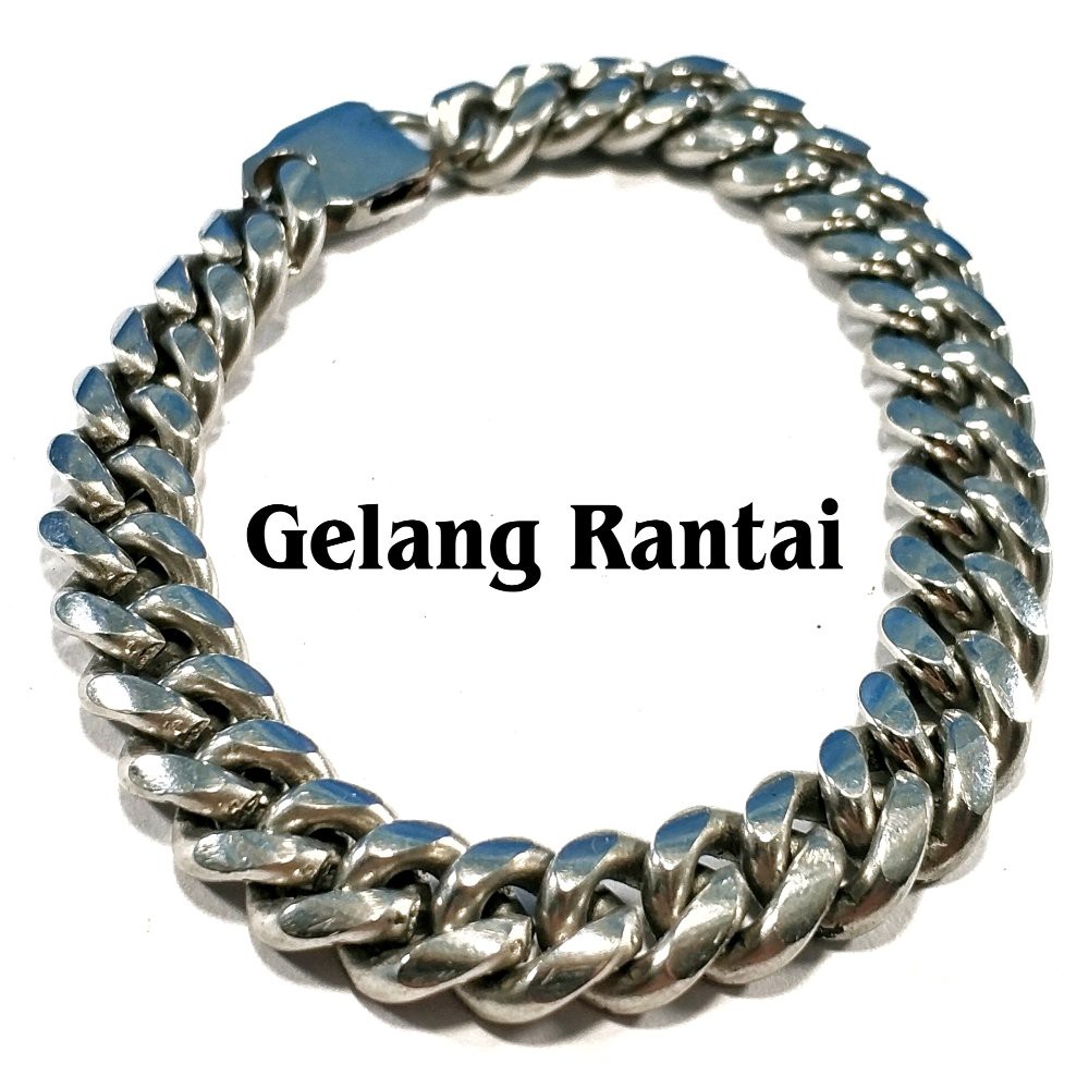 GELANG RANTAI TITANIUM ANTI KARAT 8MM