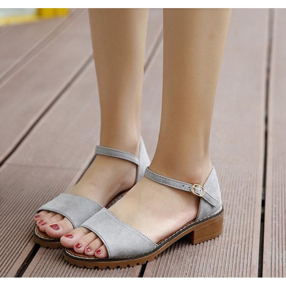 SL432 sepatu wanita import  pink blue suede shoes  bludru 