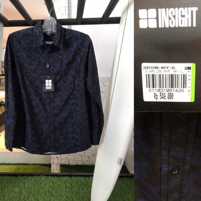 Kemeja Panjang Insight Die Hard Navy Blue