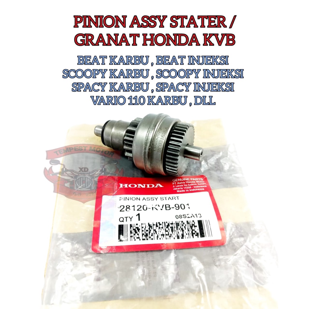 Jual PINION ASSY STATER HONDA BEAT VARIO SPACY SCOOPY KARBU INJEKSI