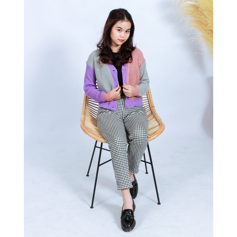 Promo Baju Atasan Wanita Terbaru Cardigan Crop Rajut Premium Tebal ARSY COMBY KEKINIAN