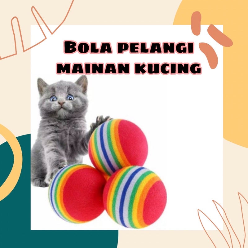 Rainbow Ball Mainan Kucing Cat Toys