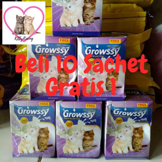 Susu Kucing GROWSSY Milk Box Isi 11 GROWSY