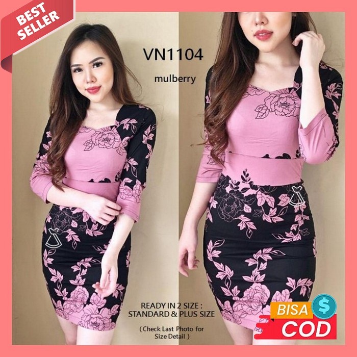 Dress Sabrini Kora Model Baju Natal Terbaru Brokat Long Dress Claretta Vn1104 - Dress Batik Pesta S