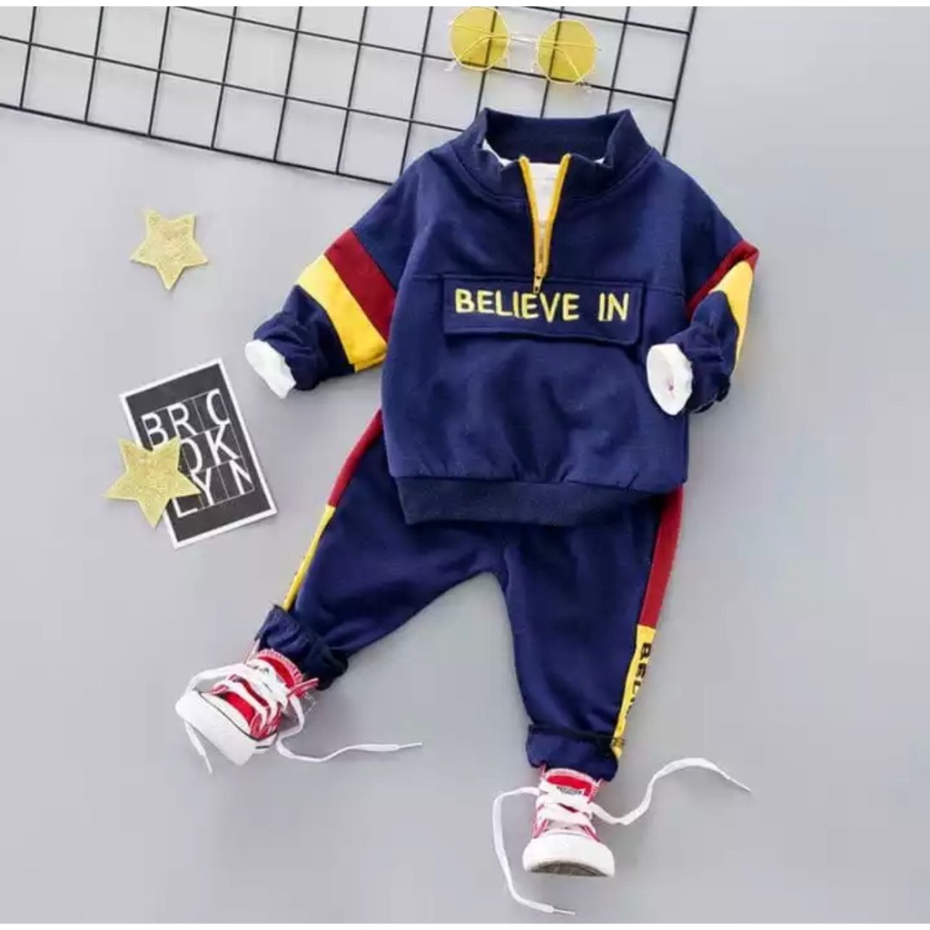 PROMO-SETELAN ANAK HOODIE ANAK SETELAN HOODIE ANAK BELIEVE IN 1-5 TAHUN SETELAN ANAK LAKI LAKI PAKAIAN ANAK LAKI LAKI HOODIE ANAK LAKI LAKI BAJU ANAK SETELAN JOGGER ANAK TERBARU TERPOPOLER BAJU ANAK SWEATER ANAK JAKET ANAK TERLARIS