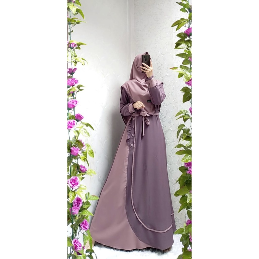 Gamis set VISESA Raisya terbaru wanita muslim fashionable muslimah berkah