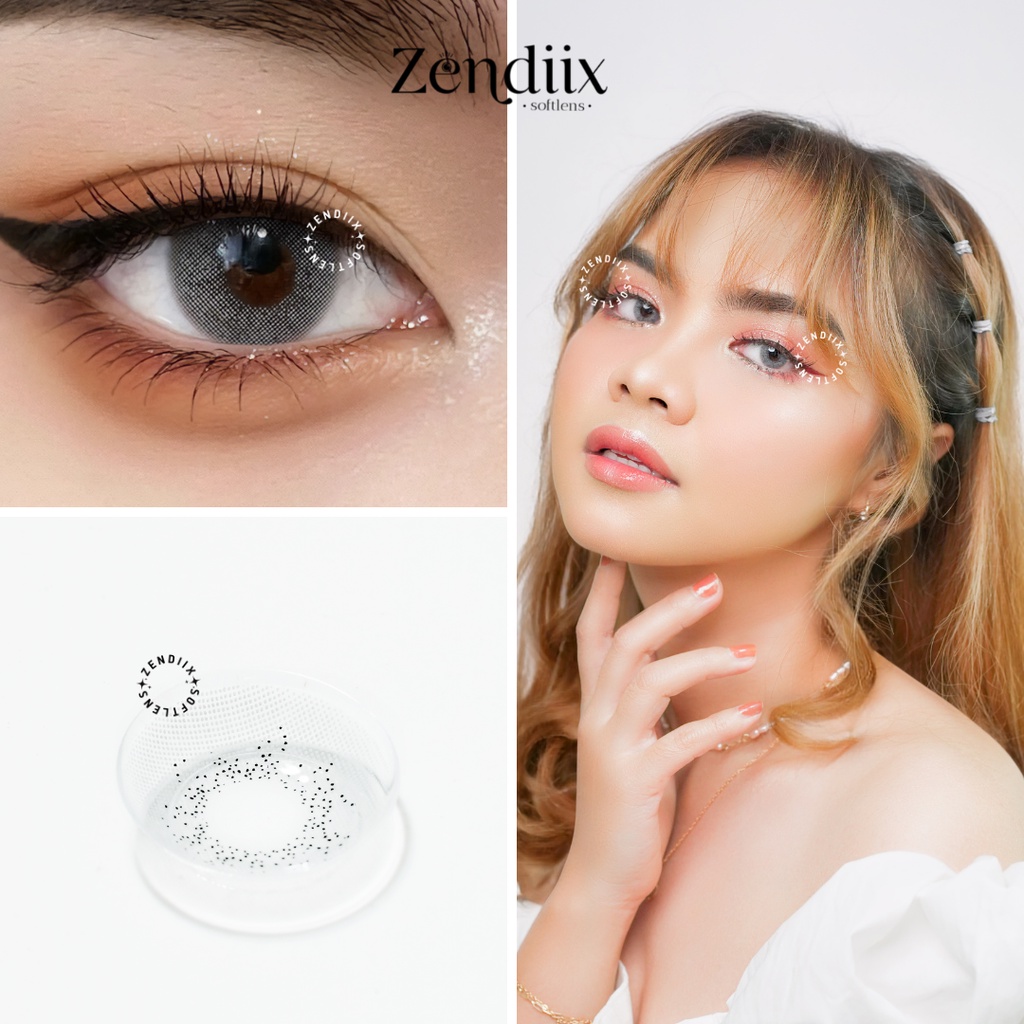 Softlens NEW MORE DUBAI Warna CRYSTAL GREY 14.5mm Normal Minus