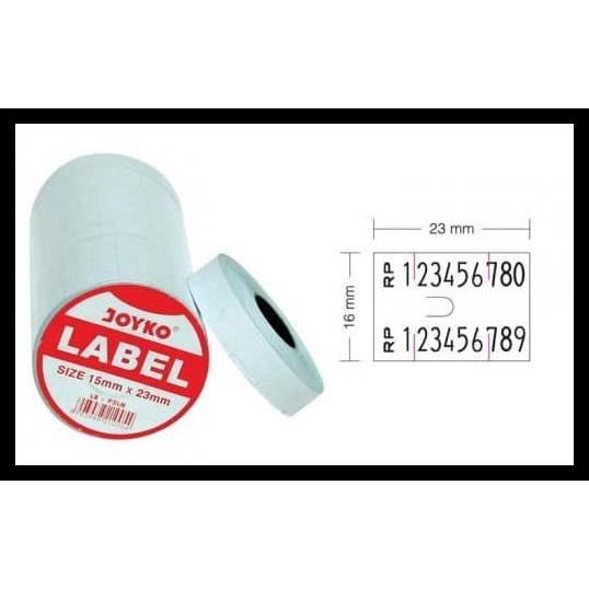 

Joyko Kertas Label Harga Ukuran 16 x 23 mm 2 Baris Line LB-P2LN/10 roll