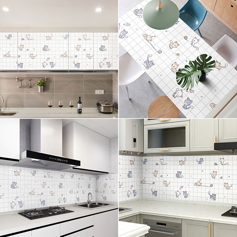 Wallpaper Dapur Dan Kamar Mandi Anti Air Anti Minyak Tahan Api Stiker Dapur Murah wallpaper dinding 3d Alumunium Foil