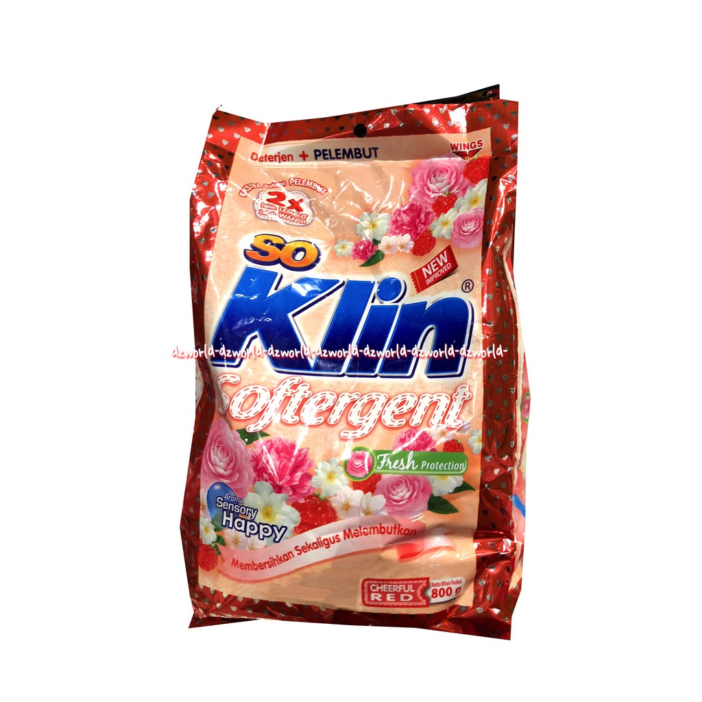 So Klin Smart Detergen Pelembut 800gr Soklin Cherful Red Detergen Bubuk Sabun Cuci