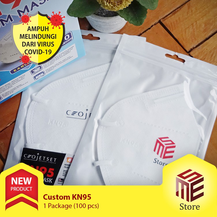 Custom Masker Medis Elegant KN95 5 Ply - 100 Pcs