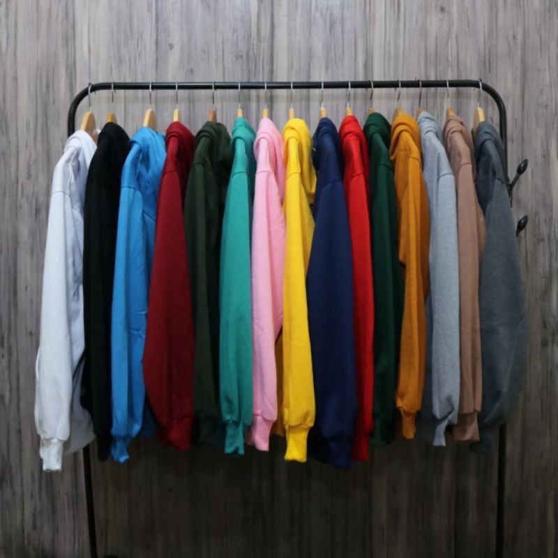 Sweater Hoodie Polos Pria Wanita Switer Cowok Premium Distro (BAYAR DI TEMPAT) TEBAL