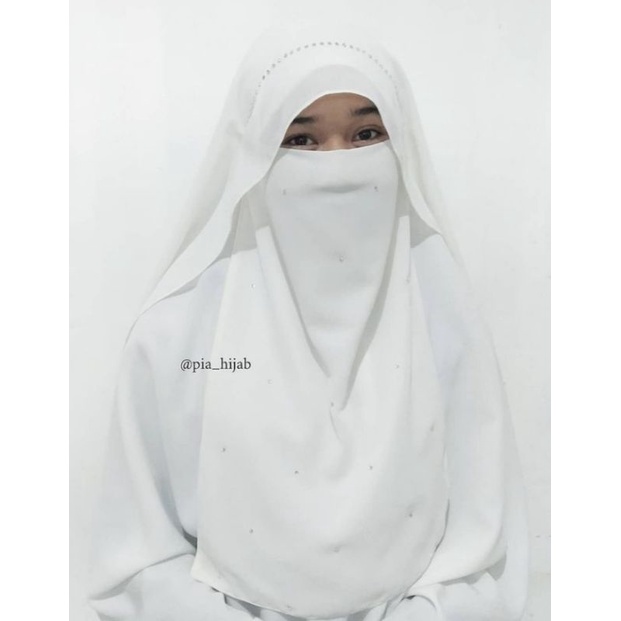 Niqab Walimahan sifon silky arab