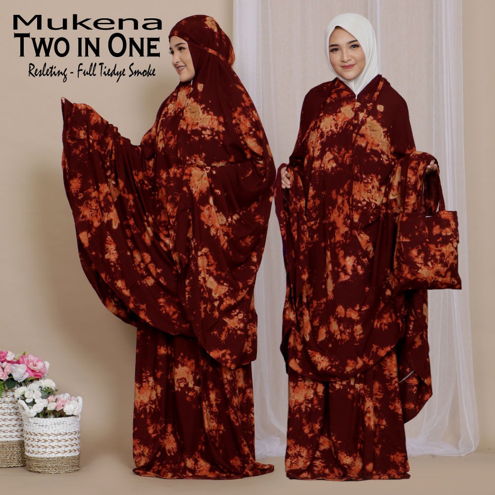 Mukena Bali Full Smoke 2 In 1 Untuk Dewasa Bahan Rayon Premium