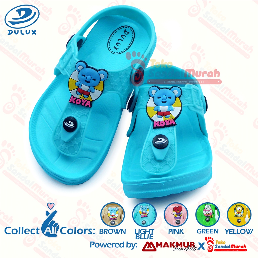Toko Sandal Murah - Sandal Jepit Anak BT21 Tali Belakang Model Terbaru - Sandal Jepit Anak Perempuan Motif Lucu Warna Warni Sandal Berkualitas Nyaman Dipakai Warna Biru,Cream, Kuning, Pink, Hijau Ukuran Unisex [TK Sendal Murah LDS 02 A M 399]