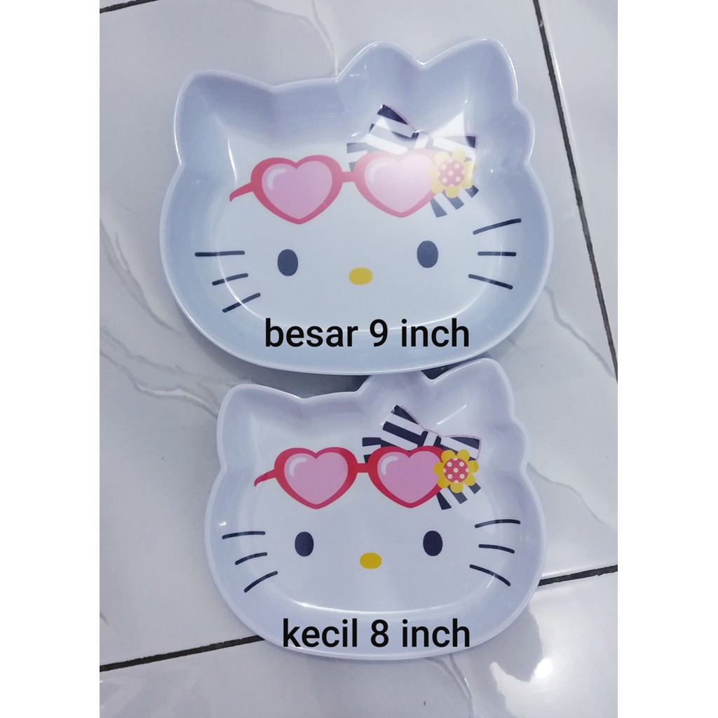 PIRING KECIL/PIRING BESAR/MANGKOK/PIRING MUKA HELLO KITTY SUMMER MARINE-MUKA HK kacamata KCL