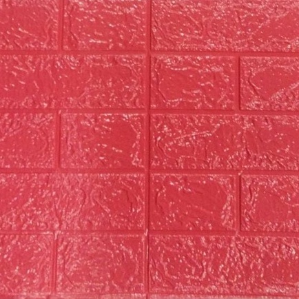 ❄ TMALL ❄ R461 Wallpaper Dinding Foam 3D / Stiker Wallpaper Dinding Mini Dekorasi / Wallpaper 3D-MERAH
