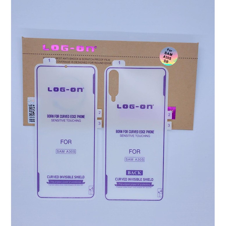 ANTISHOCK LOG ON SAMSUNG A70S SCREEN PROTECTOR DEPAN&amp;BELAKANG