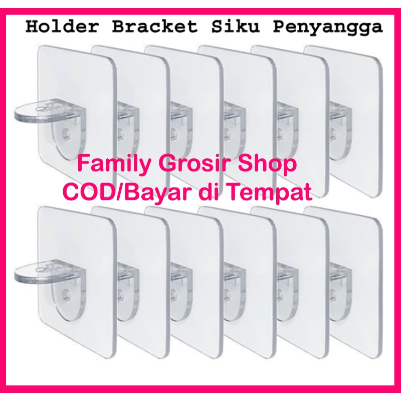 Holder Bracket Siku Penyangga Papan Rak Lemari Shelf Support Pegs