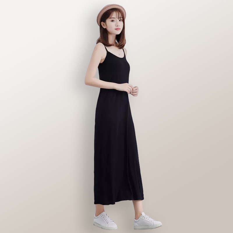 Long Dress sexy Camisoles Singlet Tali kecil Wanita Gaya Korea - XSHOP Mayleen