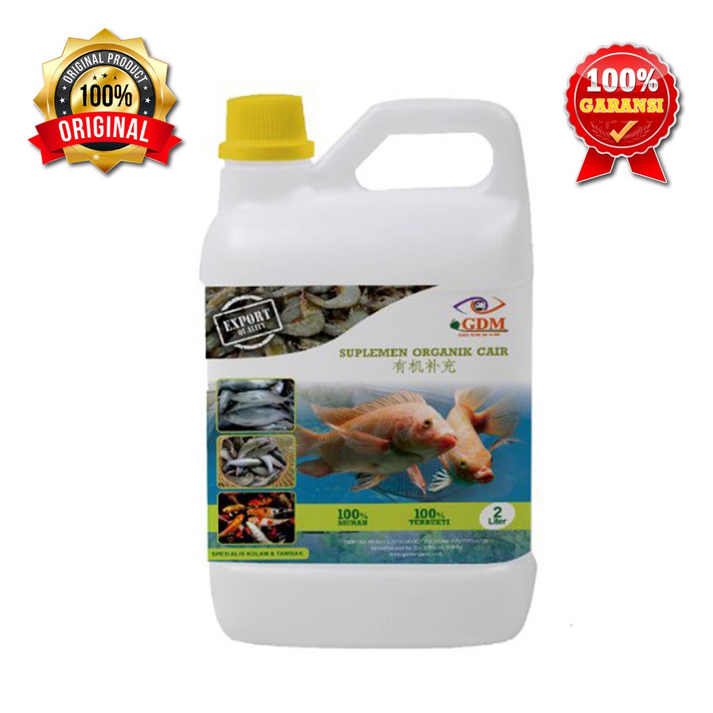 [ORIGINAL] GDM SUPLEMEN ORGANIK CAIR UNTUK PERIKANAN UKURAN 2 LITER