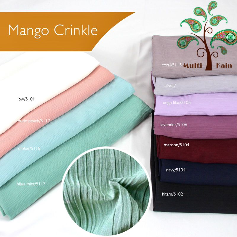 Multi Kain crinkle rubicon mango krinkle cringkle cringkel premium