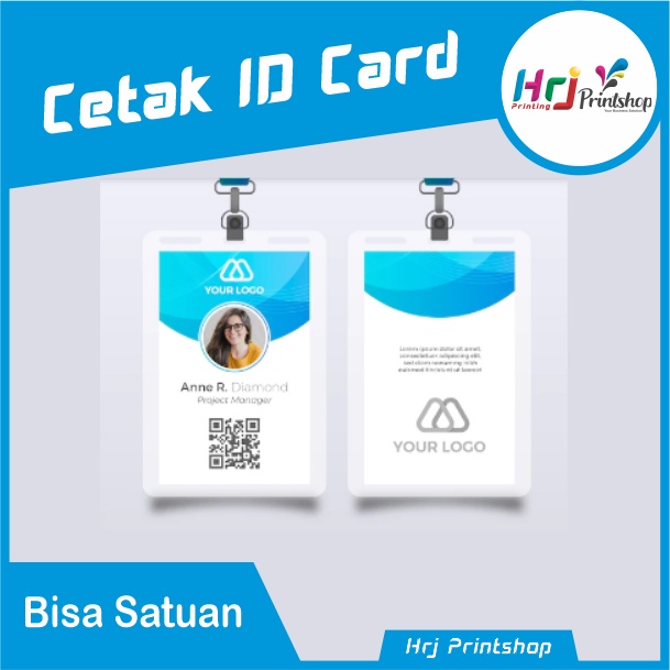 

Cetak Kartu ID Card 2 Sisi Bolak-Balik Free Design Custom