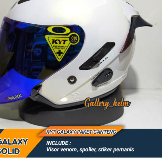 Event1.1[LR 024]|HELM KYT GALAXY SLIDE PUTIH | HELM KYT HALF FACE DOUBLE VISOR | PAKET GANTENG