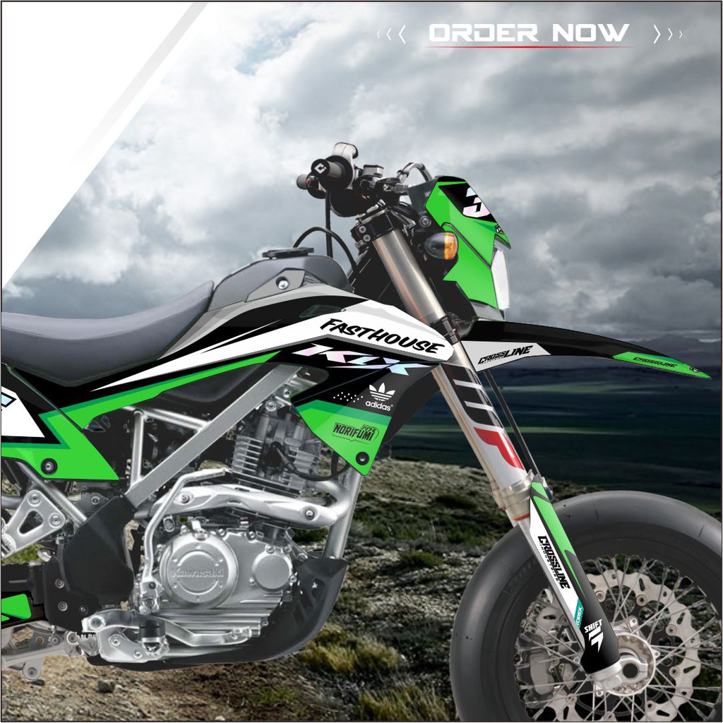 DECAL KLX BF KEREN HIJAU HITAM MURAH DAN TERLENGKAP