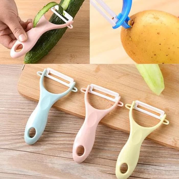 Peeler Parutan 2in1 Pengupas Serutan Slicer Buah Sayuran Kentang Wortel - Alat Kupas Kulit Buah dan Sayur - Peeler Serbaguna - Alat Pengupas Praktis - Alat Serut Buah Sayur