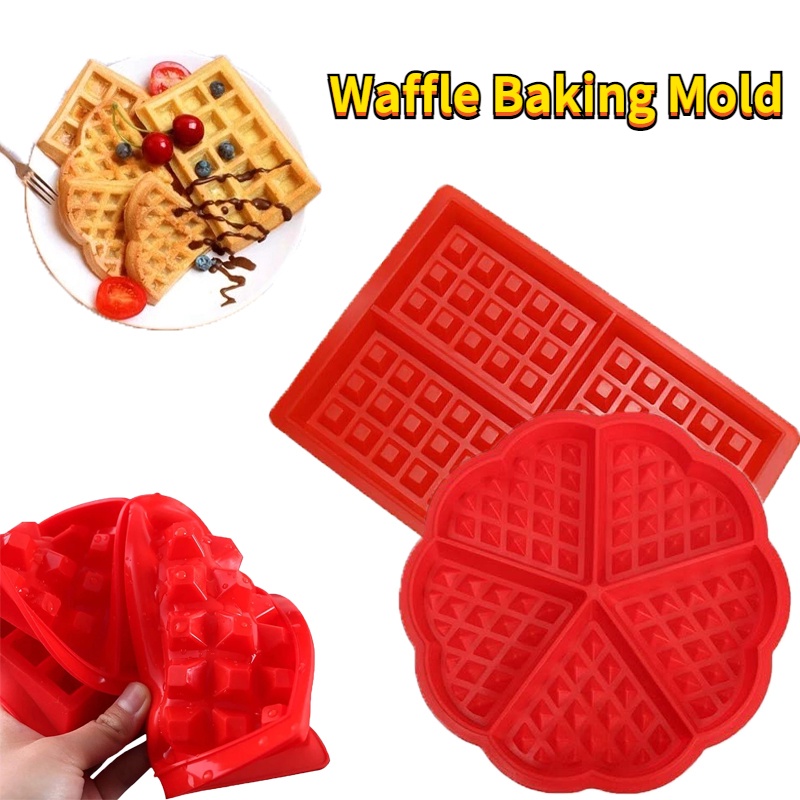 Cetakan Waffle / Coklat / Muffins Bahan Silikon Food Grade Anti Lengket Handmade DIY Untuk Dekorasi Pesta