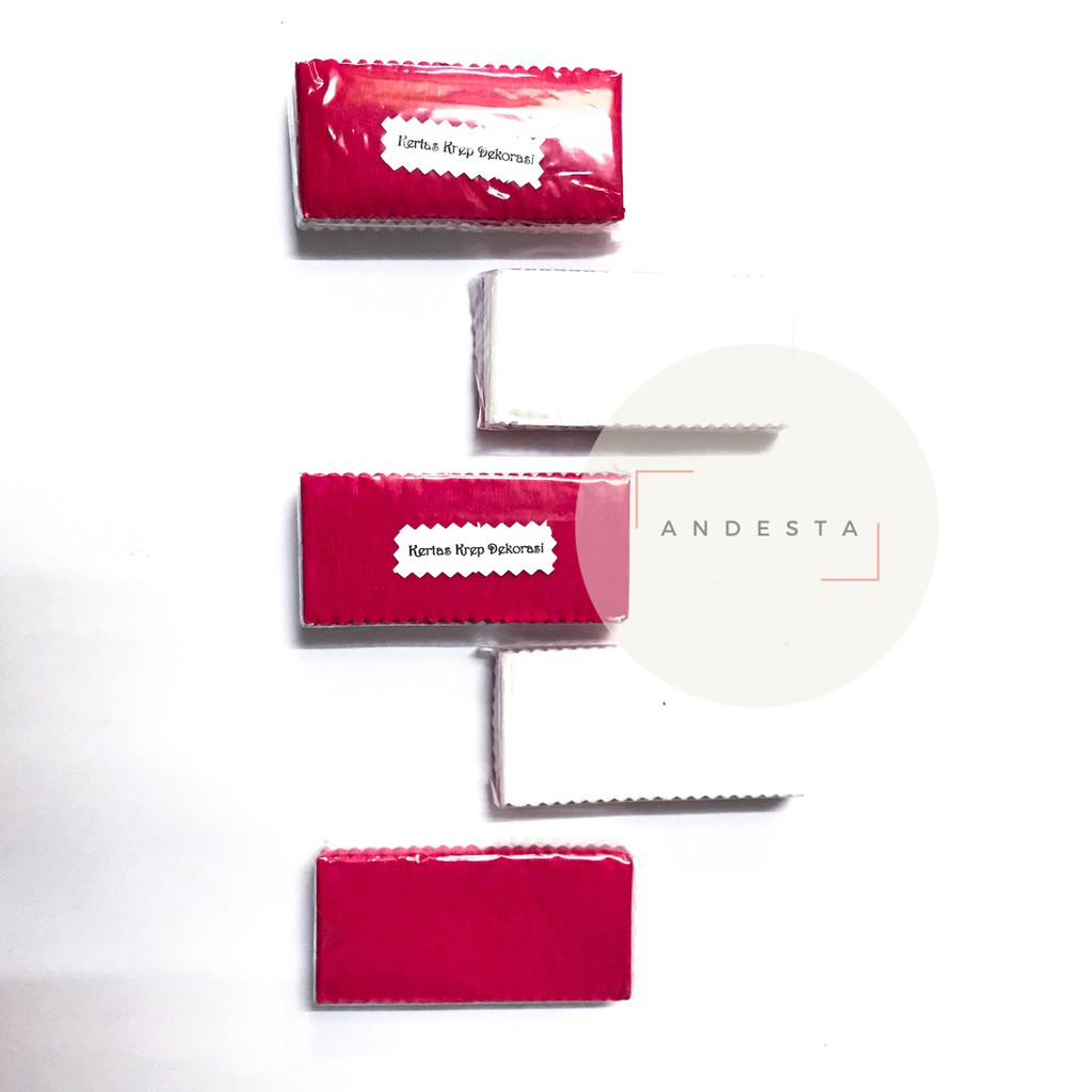 Kertas Krep Dekorasi Bendera Indonesia Merah Putih 17 Agustusan Pajangan