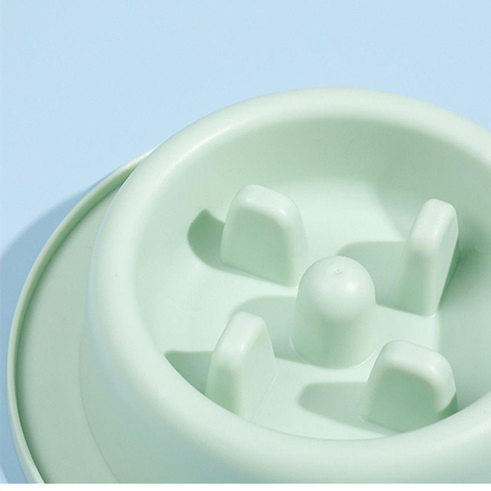 Mangkok Makan Lambat Perlengkapan Hewan Peliharaan Plastik Anti Slip Anti Tersedak Mangkuk Dispenser Makanan Puppy Mangkuk Pet Baskom