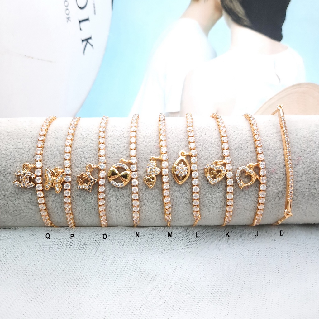 Gelang Serut Xuping Wanita Zircon Berlian Imitasi - BB112