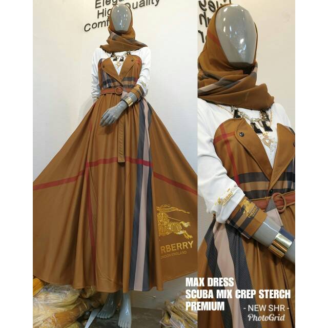 Gamis dress burberry by shr