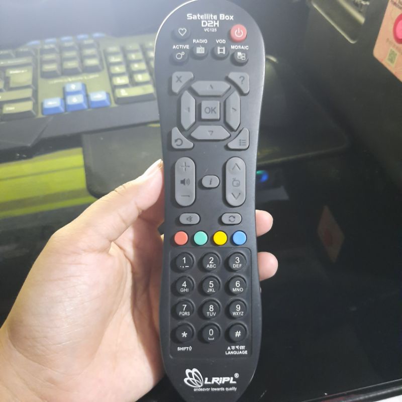 REMOTE REMOT SATELLITE BOX D2H VC125 ORIGINAL ASLI